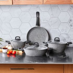 Karaca Gris Bio Granit 7 Parça Tencere Seti
