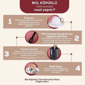 Karaca Hatır Hüp Pearl White Türk Kahve Makinesi
