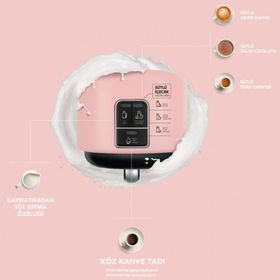 Karaca Hatır Mod Sütlü Pearly Pink Türk Kahvesi Makinesi