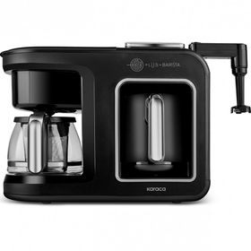 Karaca Hatır Plus Barista 6in1 Latte Cappuccino ve Közde Black Silver Türk Kahvesi Makinesi