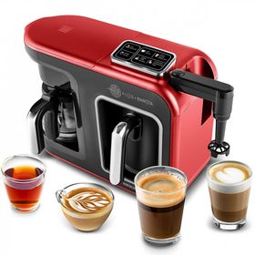 Karaca Hatır Plus Barista 6in1 Latte Cappuccino ve Közde Kırmızı Türk Kahvesi Makinesi