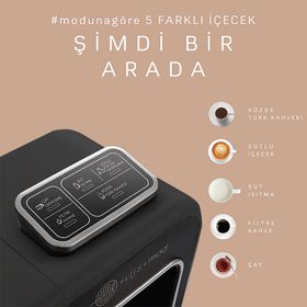 Karaca Hatır Plus Mod 5in1 Konuşan Black Chrome Kahve Makinesi
