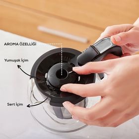 Karaca Hatır Plus Mod 5in1 Konuşan Black Chrome Kahve Makinesi