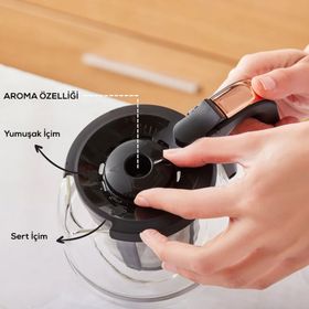 Karaca Hatır Plus Mod 5in1 Konuşan Kırmızı Kahve ve Çay Makinesi