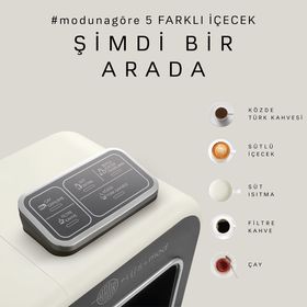 Karaca Hatır Plus Mod 5in1 Konuşan Krem Kahve Makinesi