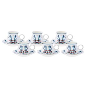 Karaca Hattat 90 ml 6 Kişilik Kahve Fincanı Takımı