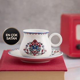Karaca Hattat 90 ml 6 Kişilik Kahve Fincanı Takımı