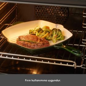 Karaca Heritage Demir Döküm Emayeli Grill Yeşil 26 cm Tava