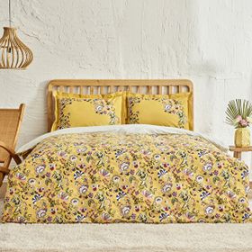 Karaca Home 160 x 220 cm Lansy Sarı %100 Pamuk Tek Kişilik Açık Sarı Nevresim Takımı