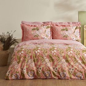 Karaca Home 160 x 220 cm Pasares Pembe %100 Pamuk Tek Kişilik Nevresim Takımı