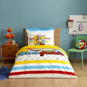 Karaca Home 160 x 220 cm X Kral Şakir Sıkı Dostlar Tek Kişilik Bej Nevresim Takımı