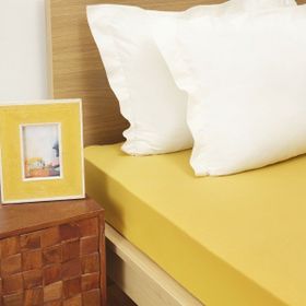 Karaca Home 160x220 cm Hardal Çift Kişilik Penye Fitted Çarşaf