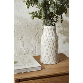 Karaca Home 16x16x32 cm Beyaz Mosaic Vazo