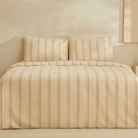 Karaca Home 200 x 220 cm Casil İpliği Boyalı Krem Çift Kişilik Nevresim Takımı