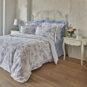 Karaca Home 200 x 220 cm Parisien Percale Mavi Çift Kişilik Nevresim Takımı