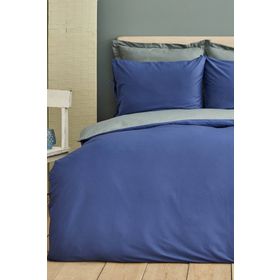 Karaca Home 200x220 cm Basic Petrol Lacivert Pamuk Çift Taraflı Çift Kişilik Nevresim Takımı