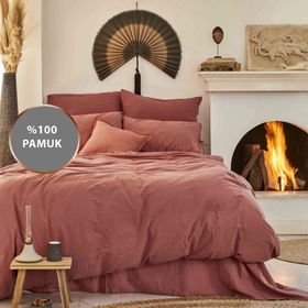 Karaca Home 4 Element %100 Pamuk Terracotta Çift Kişilik Nevresim Takımı