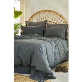 Karaca Home 4 Element Ateş %100 Pamuk Koyu Gri Çift Kişilik Nevresim Takımı