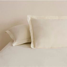 Karaca Home 50x70 cm Ekru Basic Volanlı 2'li Yastık Kılıfı