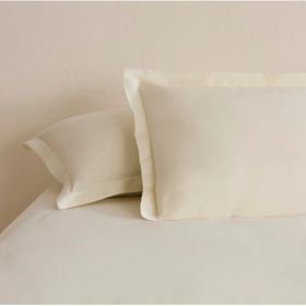 Karaca Home 50x70 cm Ekru Basic Volanlı 2'li Yastık Kılıfı