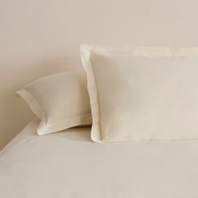 Karaca Home 50x70 cm Ekru Basic Volanlı 2'li Yastık Kılıfı