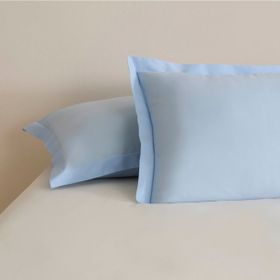 Karaca Home 50x70 cm Mavi Basic Volanlı 2'li Yastık Kılıfı