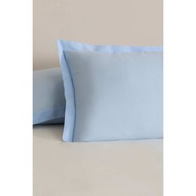 Karaca Home 50x70 cm Mavi Basic Volanlı 2'li Yastık Kılıfı