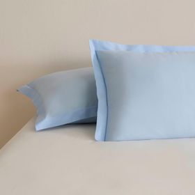 Karaca Home 50x70 cm Mavi Basic Volanlı 2'li Yastık Kılıfı