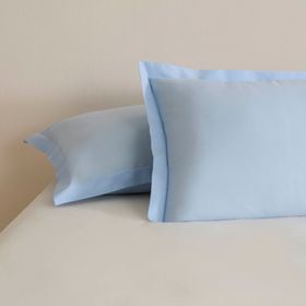 Karaca Home 50x70 cm Mavi Basic Volanlı 2'li Yastık Kılıfı