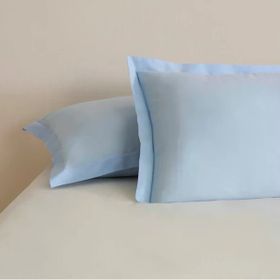 Karaca Home 50x70 cm Mavi Basic Volanlı 2'li Yastık Kılıfı