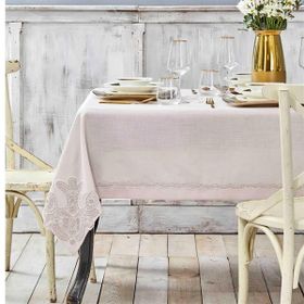 Karaca Home Ades Pudra 160x240 Fransız Dantelli Masa Örtüsü