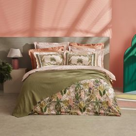 Karaca Home Afzelia Percale Pudra Çift Kişilik Nevresim Pike Takımı
