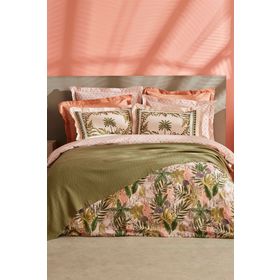 Karaca Home Afzelia Percale Pudra Çift Kişilik Nevresim Pike Takımı