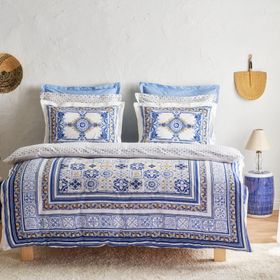 Karaca Home Alfama Pamuk Çift Kişilik Mavi Nevresim Takımı