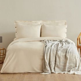 Karaca Home Amanda Krep Jakar Mavi Çift Kişilik Pike Takımı