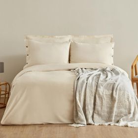 Karaca Home Amanda Krep Jakar Mavi Çift Kişilik Pike Takımı