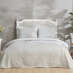 Karaca Home Amelie Açık Mavi PP Çift Kişilik Yatak Örtüsü Seti