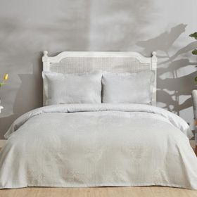 Karaca Home Amelie Açık Mavi PP Çift Kişilik Yatak Örtüsü Seti