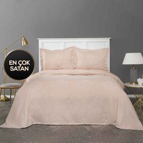Karaca Home Amelie Bej Çift Kişilik Yatak Örtüsü Set