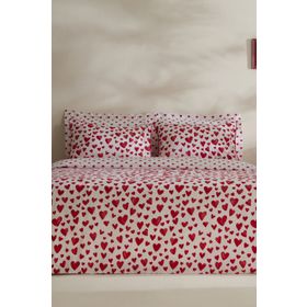 Karaca Home Amour Bliss %100 Pamuk Kırmızı Çift Kişilik Nevresim Takımı
