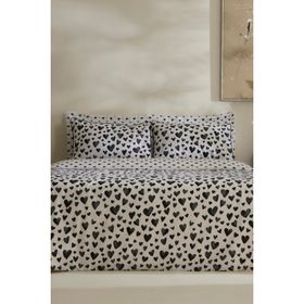 Karaca Home Amour Bliss %100 Pamuk Siyah Çift Kişilik Nevresim Takımı