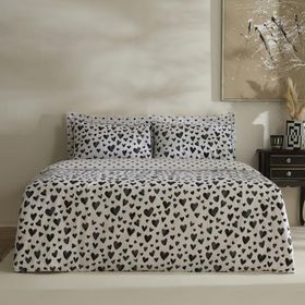Karaca Home Amour Bliss %100 Pamuk Siyah Çift Kişilik Nevresim Takımı