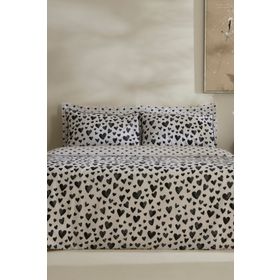 Karaca Home Amour Bliss %100 Pamuk Siyah Çift Kişilik Nevresim Takımı