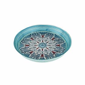 Karaca Home Anatoly 32 cm Mavi Dekoratif Tepsi