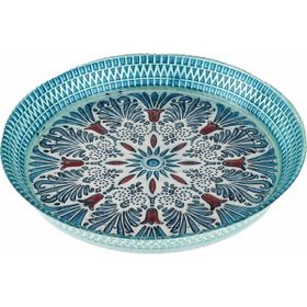 Karaca Home Anatoly 32 cm Mavi Dekoratif Tepsi