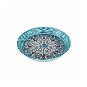 Karaca Home Anatoly 32 cm Mavi Dekoratif Tepsi
