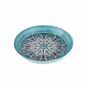 Karaca Home Anatoly 32 cm Mavi Dekoratif Tepsi