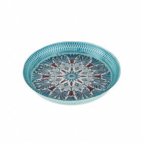 Karaca Home Anatoly 32 cm Mavi Dekoratif Tepsi