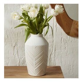 Karaca Home Angel 14.7x14.7x25.5 cm Beyaz Vazo