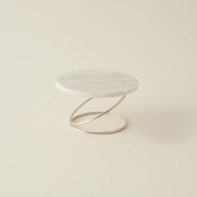 Karaca Home Angelina Gümüş 17x9 cm Mermer Dekoratif Mumluk